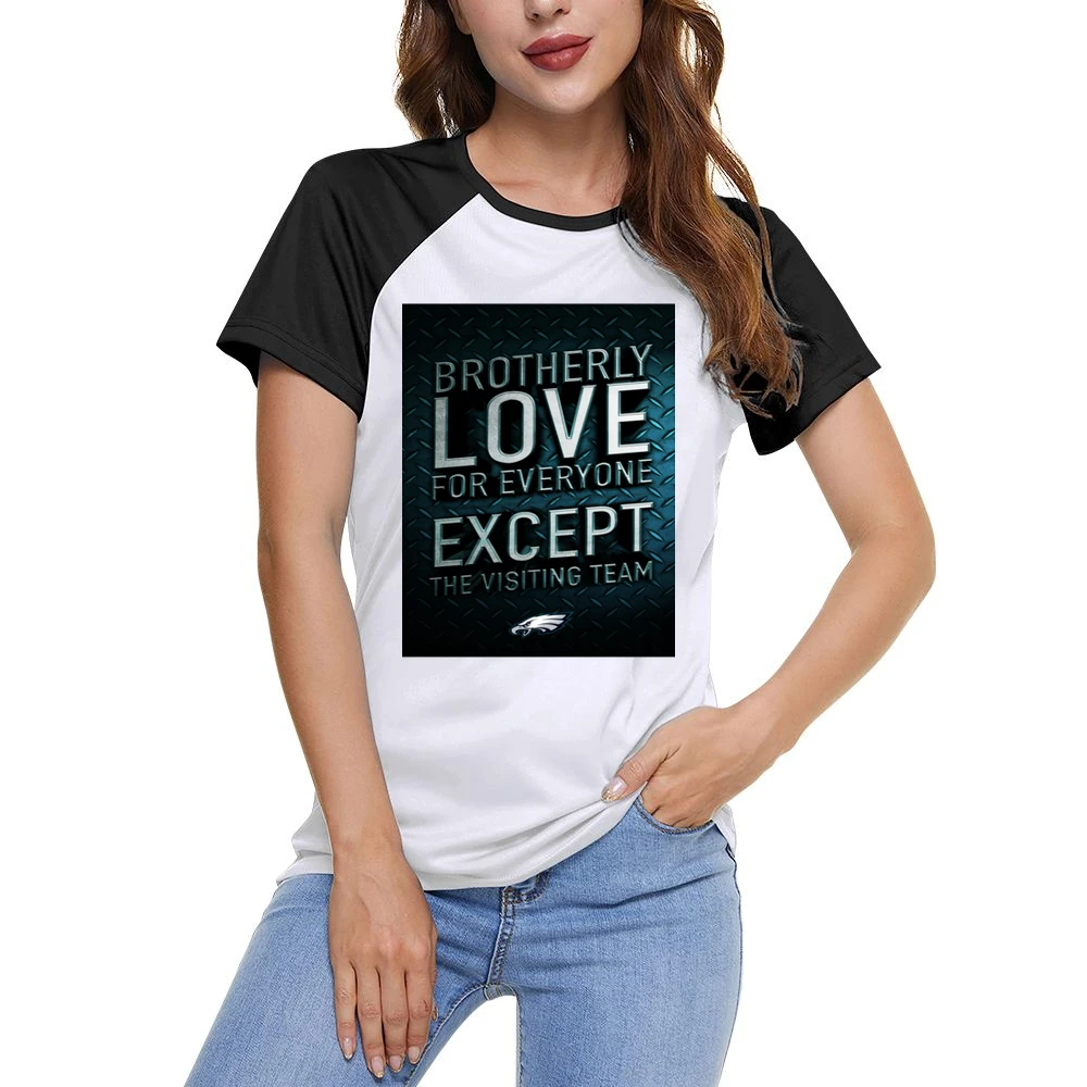 Brotherly Love Philadelphia Football (all Styles And Colors Available) Women Ladies Short Sleeve T-Shirt