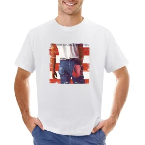 Bruce Springsteen Born In The Usa Album Cover Distressed Image Asian Size Men T-Shirt