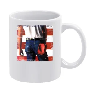 Bruce Springsteen Born in the USA Album Cover Distressed Image White Mug