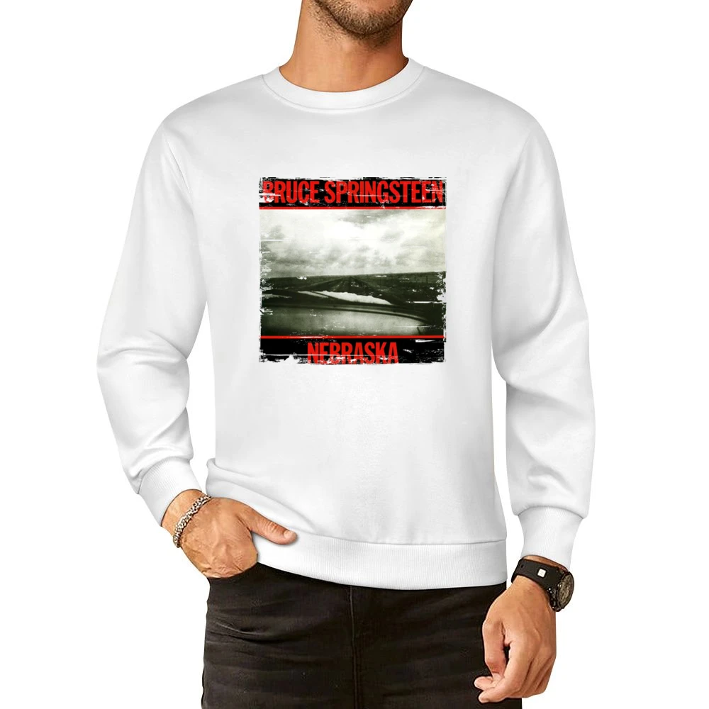 Bruce Springsteen Nebraska Album Cover Distressed Image European Size Pullover Sweater