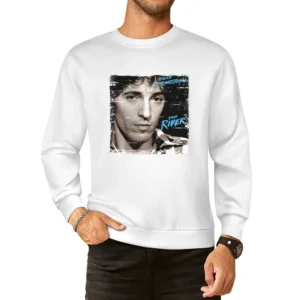 Bruce Springsteen The River Album Cover Distressed Image European Size Pullover Sweater
