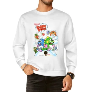 Bubble Bobble Nes Nintendo Old School Retro Video Game Fan Distressed European Size Pullover Sweater