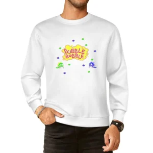 Bubble Bobble Video Game Retro 80s European Size Pullover Sweater