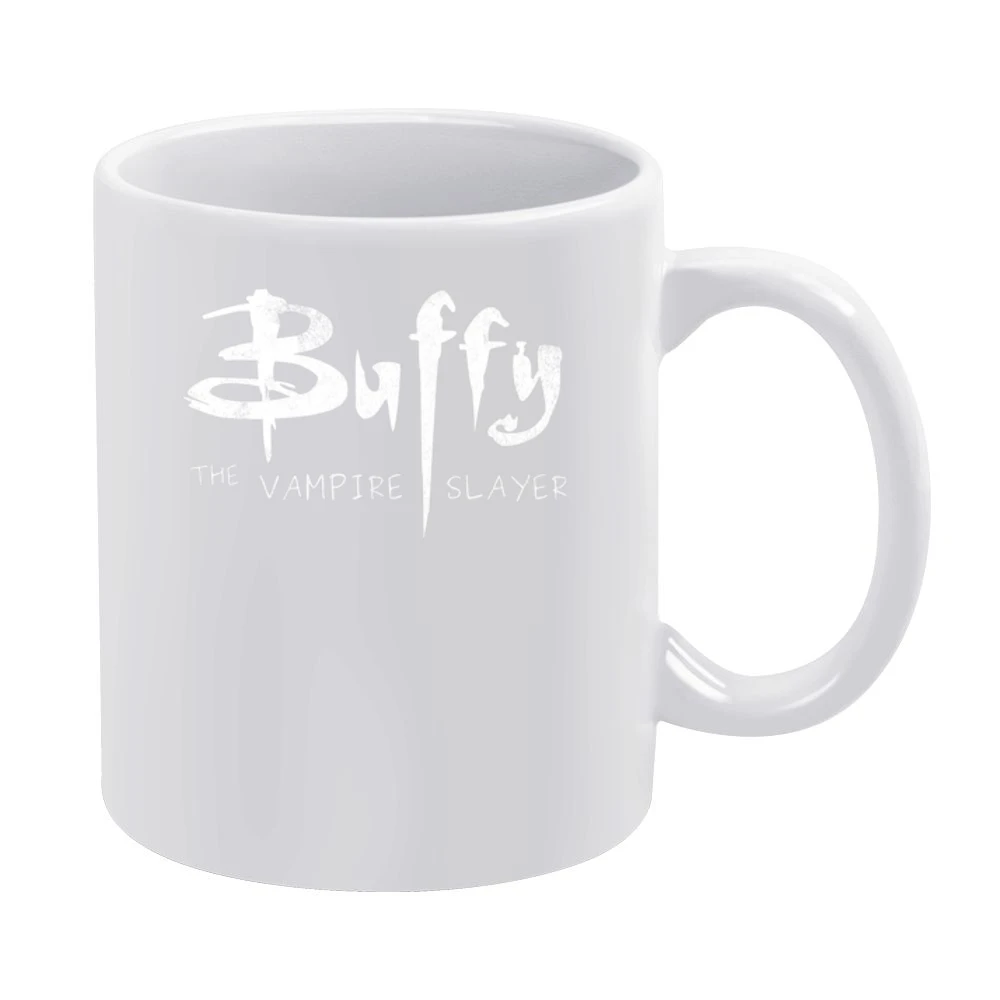 Buffy The Vampire Slayer Cool Vintage Style Distressed Graphic Tv Show White Mug