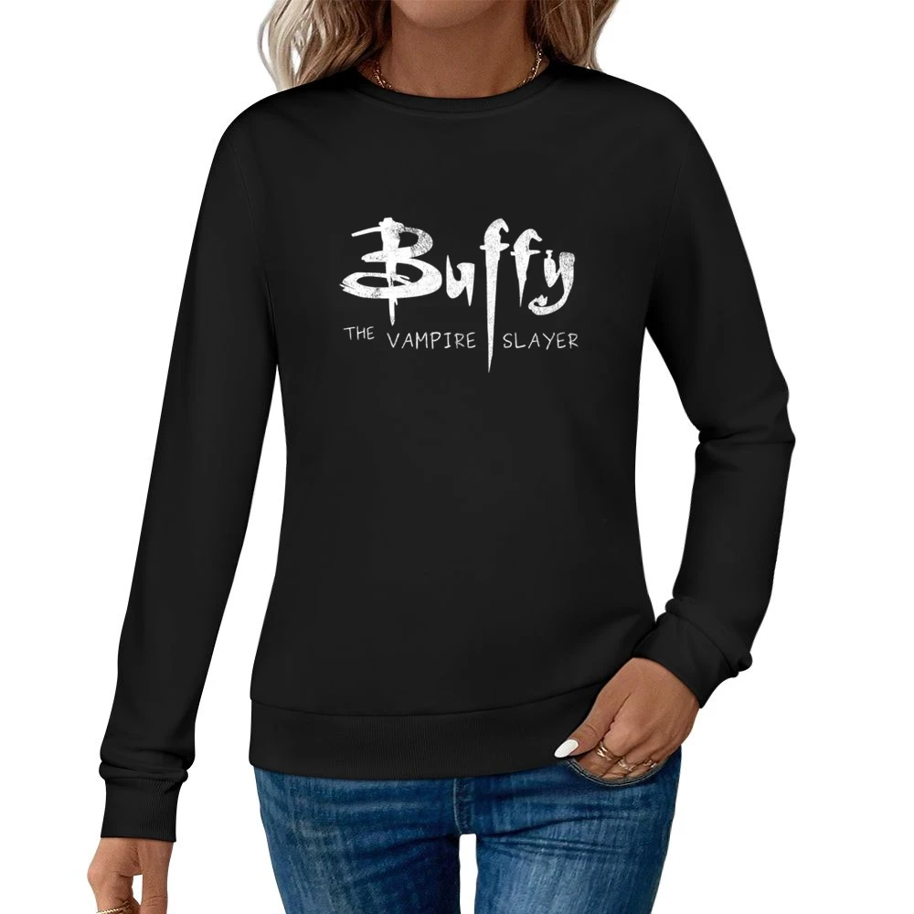 Buffy The Vampire Slayer Cool Vintage Style Distressed Graphic Tv Show Women Pullover Sweatshirt