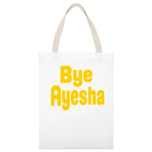 Bye Ayesha Curry Fun Cleveland Ohio Popular Basketball Graphic Fan Tee White Canvas Tote Shopping Bag