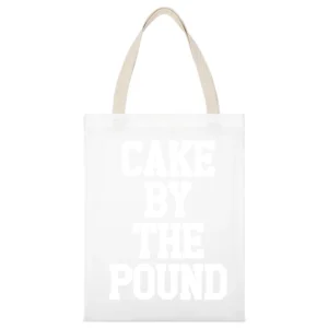 Cake By The Pound Fun Popular Celebrity Graphic Music White Canvas Tote Shopping Bag