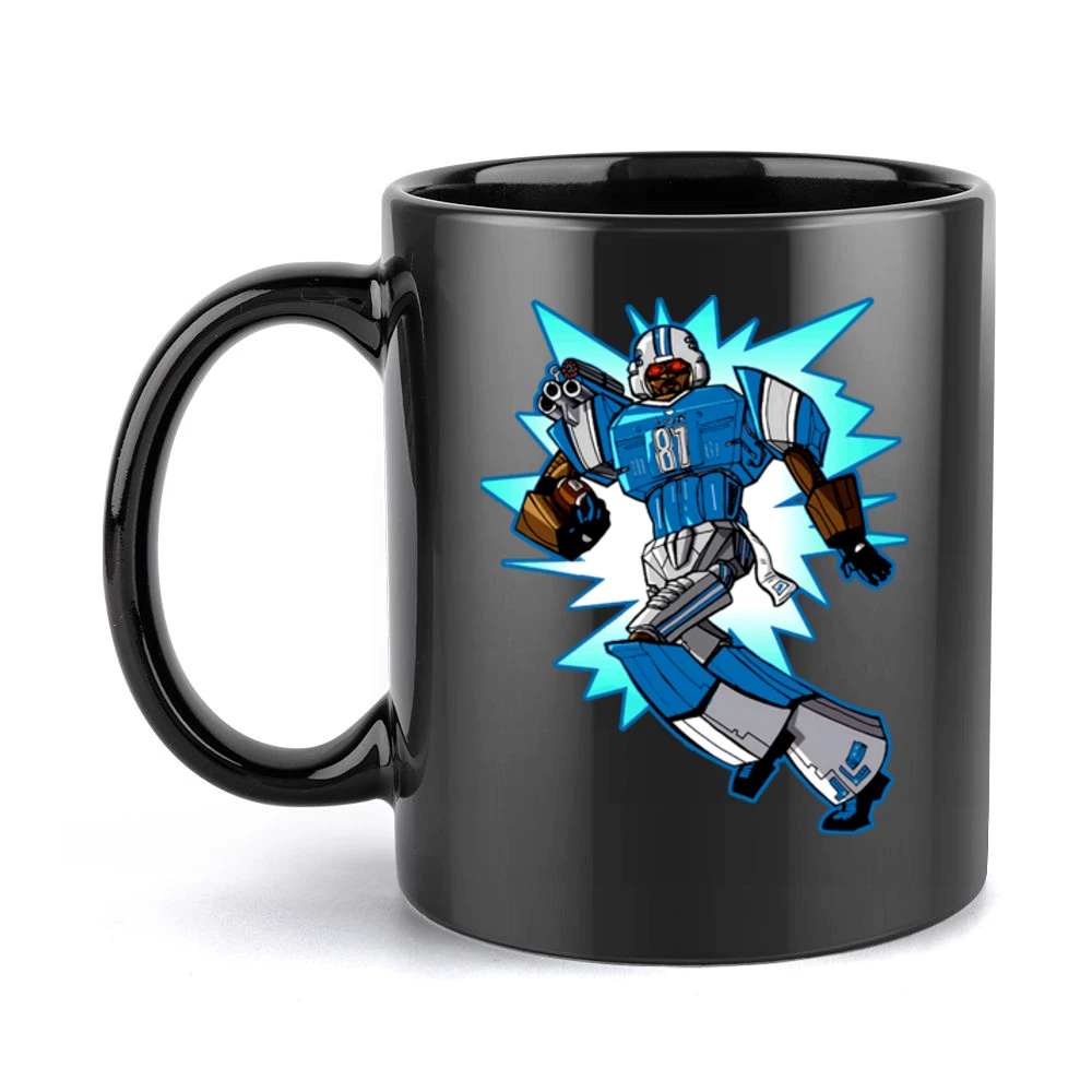 Calvin Johnson Megatron Cartoon Black Mug