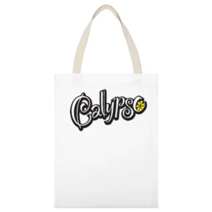 Calypso Lemonade Tropical Soft Drink Logo White Canvas Tote Shopping Bag
