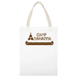 Camp Anawanna Salute Your Shorts White Canvas Tote Shopping Bag
