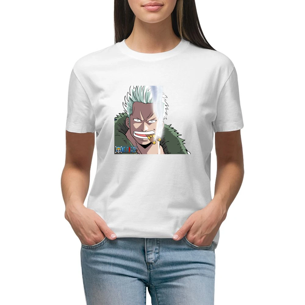 Captain Smoker marine white hunter One Piece anime manga Premium Women Ladies T-shirt