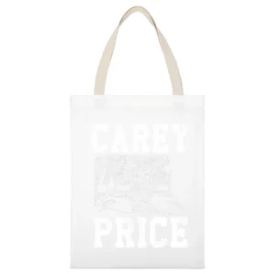 Carey Price Habs Hockey Goalie Playoffs Graphic White Canvas Tote Shopping Bag