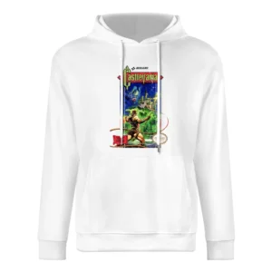Castlevania Nes Nintendo Konami Old School Retro Video Game Fan Distre European Size Men Hoodie