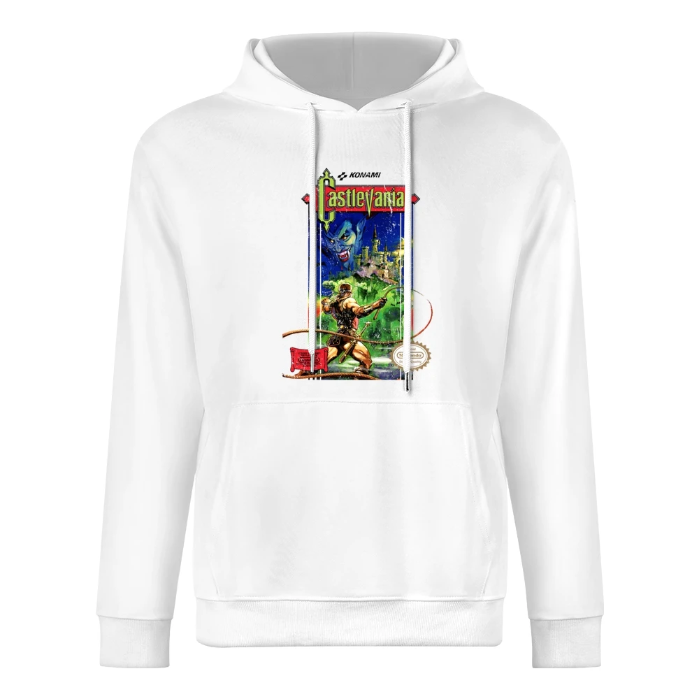 Castlevania Nes Nintendo Konami Old School Retro Video Game Fan Distre European Size Men Hoodie