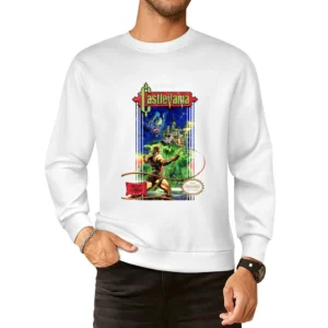 Castlevania Nes Nintendo Konami Old School Retro Video Game Fan Distre European Size Pullover Sweater