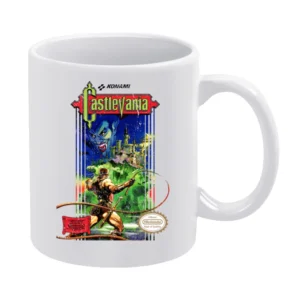 Castlevania Nes Nintendo Konami Old School Retro Video Game Fan Distre White Mug