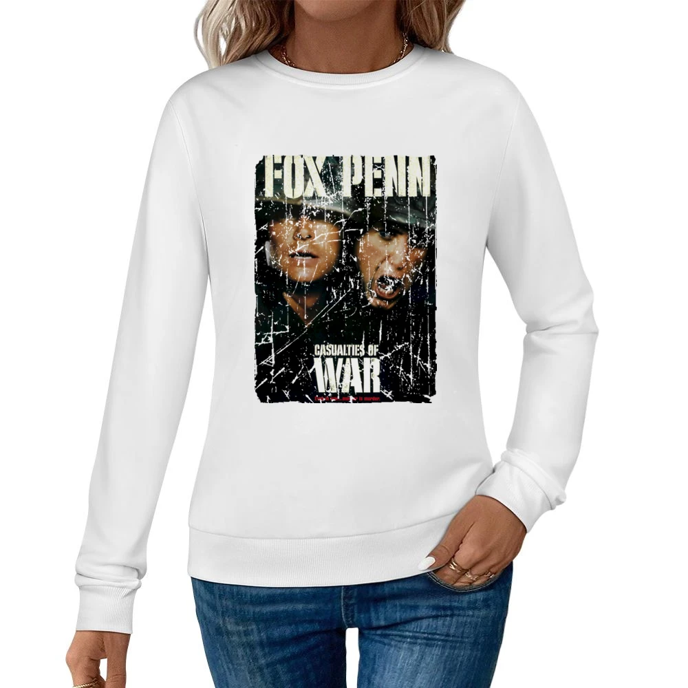 Casualties Of War Movie Poster Retro Aged Look Women Pullover Sweatshirt