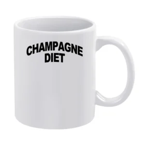 Champagne Diet Fun Popular Graphic Tee Shirt White Mug