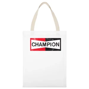 Champion Brad Pitt Once Upon A Time In Hollywood Movie Vintage White Canvas Tote Shopping Bag