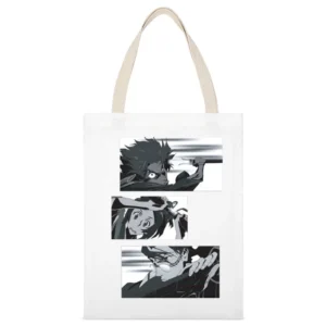 Champloo in action Mugen Fuu and Jin Samurai mix anime manga White Canvas Tote Shopping Bag