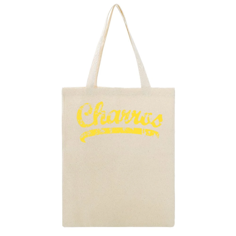 Charros Eastbound And Down Beige Canvas Tote Shopping Bag