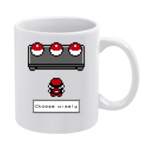 Choose Wisely Fun Starter Pokemon Go Pixel Original Vintage Style Game White Mug