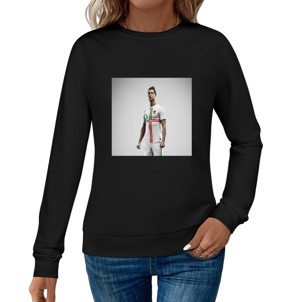 Christiano Ronaldo Portugalo Tshirt 3 (all colors and styles available Women Pullover Sweatshirt