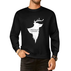 Christmas Is Coming Funny Rudolph Game Of Thrones Parody Holiday Red T European Size Pullover Sweater