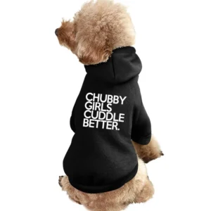 Chubby Girls Cuddle Better Fun Graphic Tee Shirt Pet Apparel Clothes
