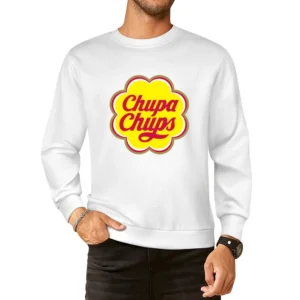 Chupa Chups Lollipop Candy Logo European Size Pullover Sweater