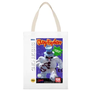 Clayfighter Sega Genesis Old School Retro Video Game Fan Distressed T White Canvas Tote Shopping Bag