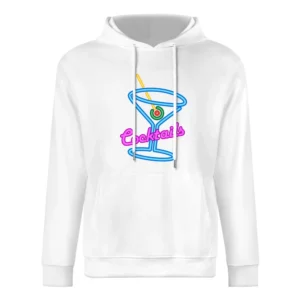 Cocktails Fun Neon Lights Party Alcohol European Size Men Hoodie