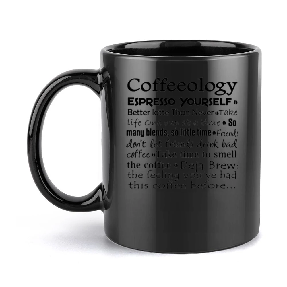 Coffeology Black Mug