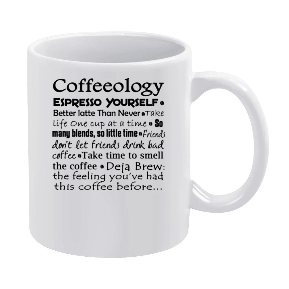 Coffeology White Mug