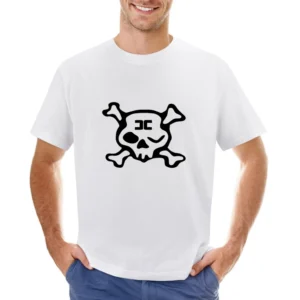 Combichrist Skull crosbones jolly roger black Logo Asian Size Men T-Shirt