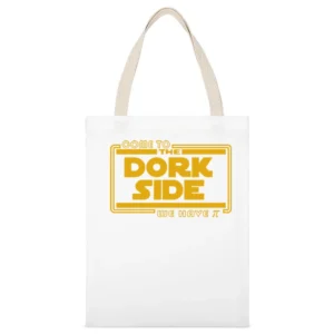Come to the dork side we have pi White Canvas Tote Shopping Bag