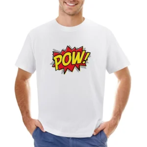 Comic POW! Fun Burst Graphic Tee Shirt Asian Size Men T-Shirt