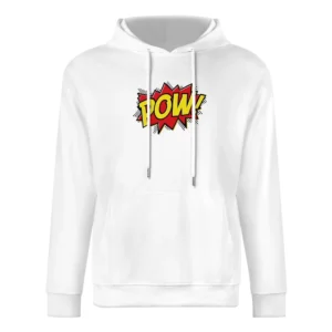 Comic POW! Fun Burst Graphic Tee Shirt European Size Men Hoodie