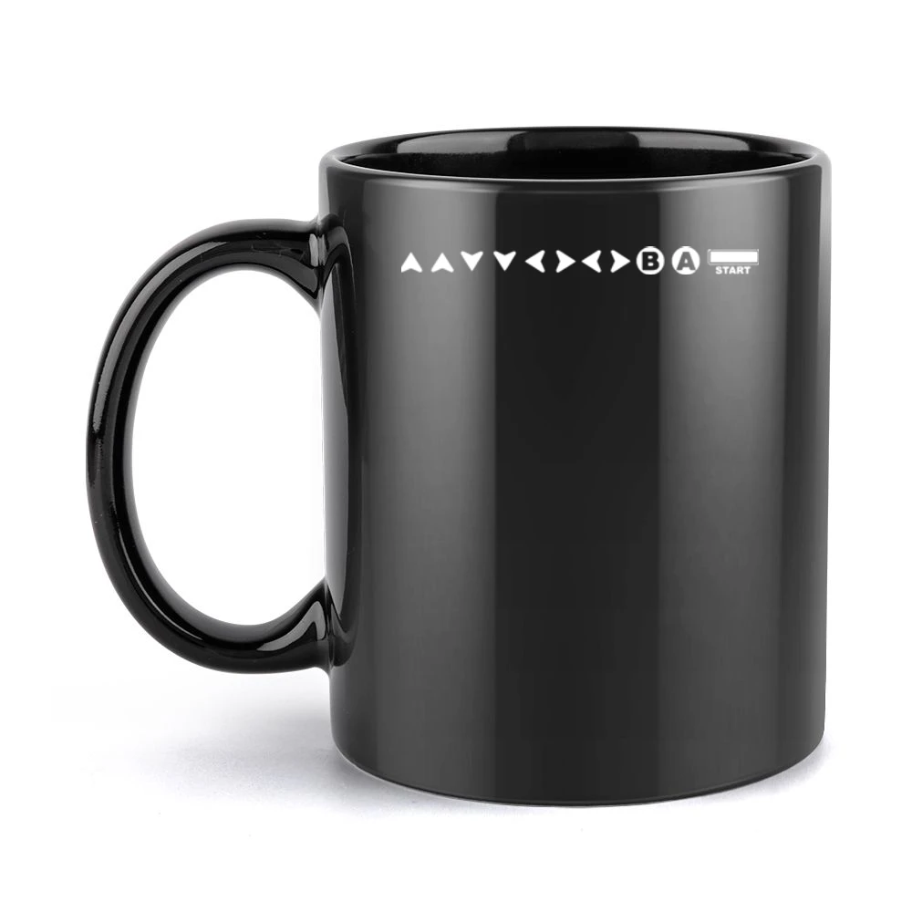 Contra Code Video Game Retro 80s Black Mug