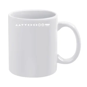 Contra Code Video Game Retro 80s White Mug