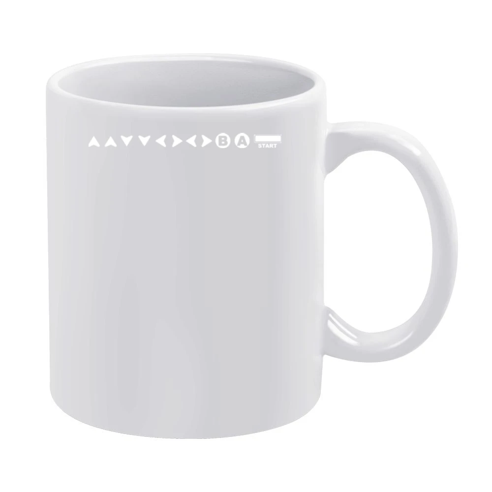 Contra Code Video Game Retro 80s White Mug