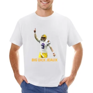 Corrected Big Dick Jeaux Joe Burrow Lsu Louisiana Football Sports Fan Asian Size Men T-Shirt