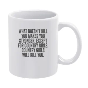 Country Girls Tshirt White Mug