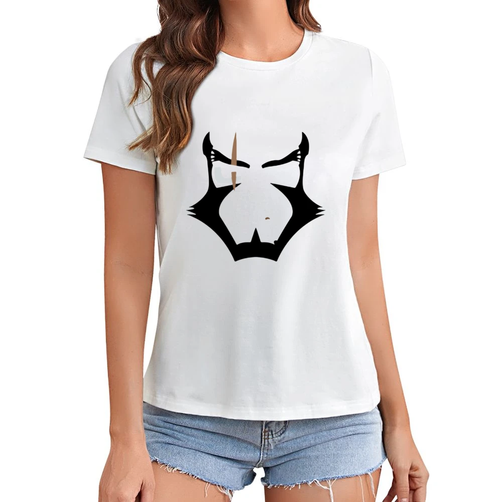Cowboy bebop bounty hunter Jet Black face with scar eye Asian Size Women Ladies T-shirt