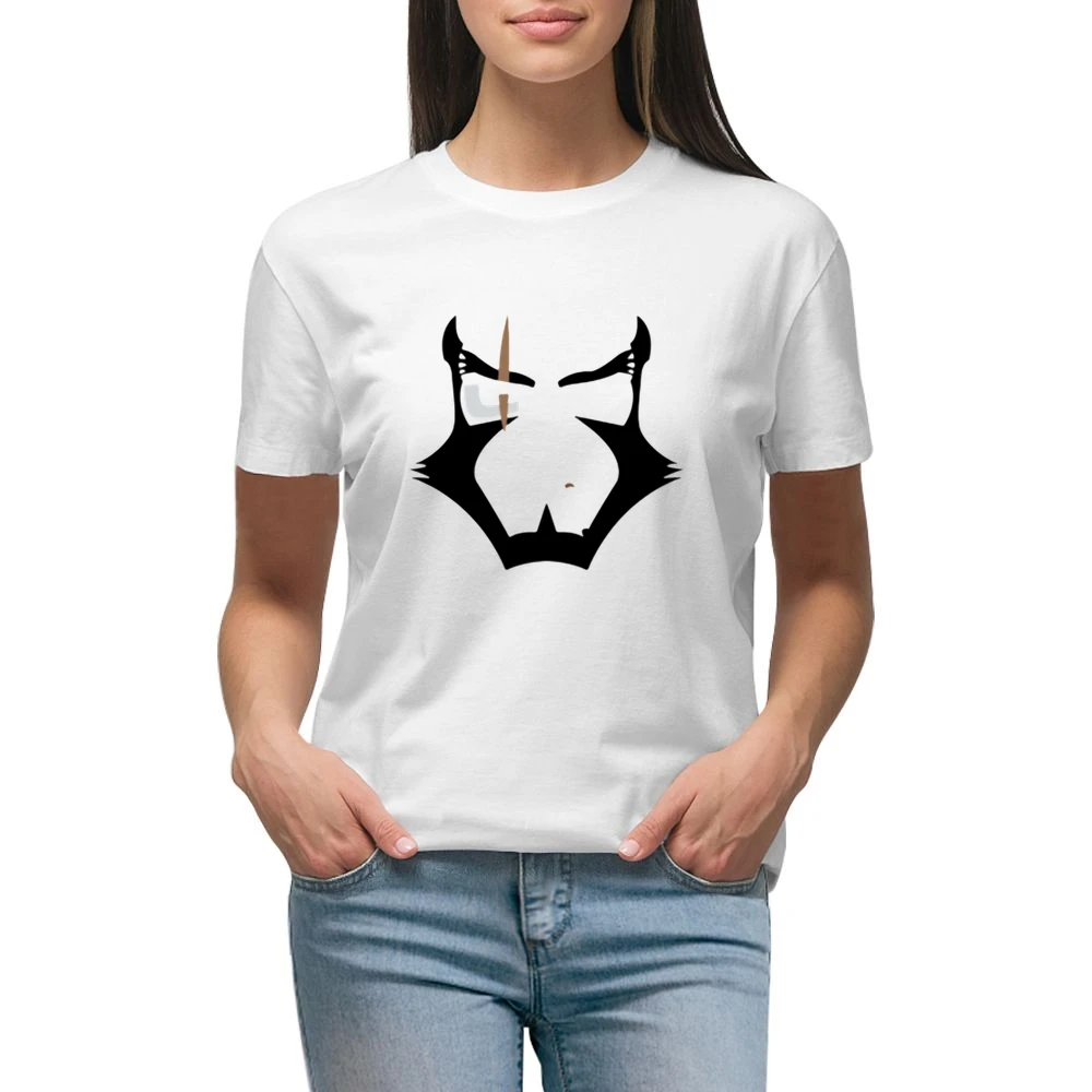 Cowboy bebop bounty hunter Jet Black face with scar eye Premium Women Ladies T-shirt