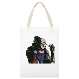 Cowboy bebop bounty hunter Jet Black smoking White Canvas Tote Shopping Bag