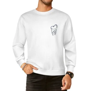 Cracked Tooth Popular Fun Grunge Graphic Tee Shirt European Size Pullover Sweater