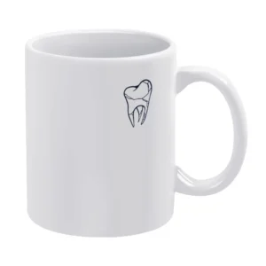 Cracked Tooth Popular Fun Grunge Graphic Tee Shirt White Mug