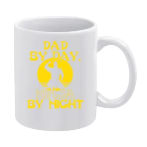 Dad By Day Ninja By Night Tshirt (all Styles And Colors Available) White Mug