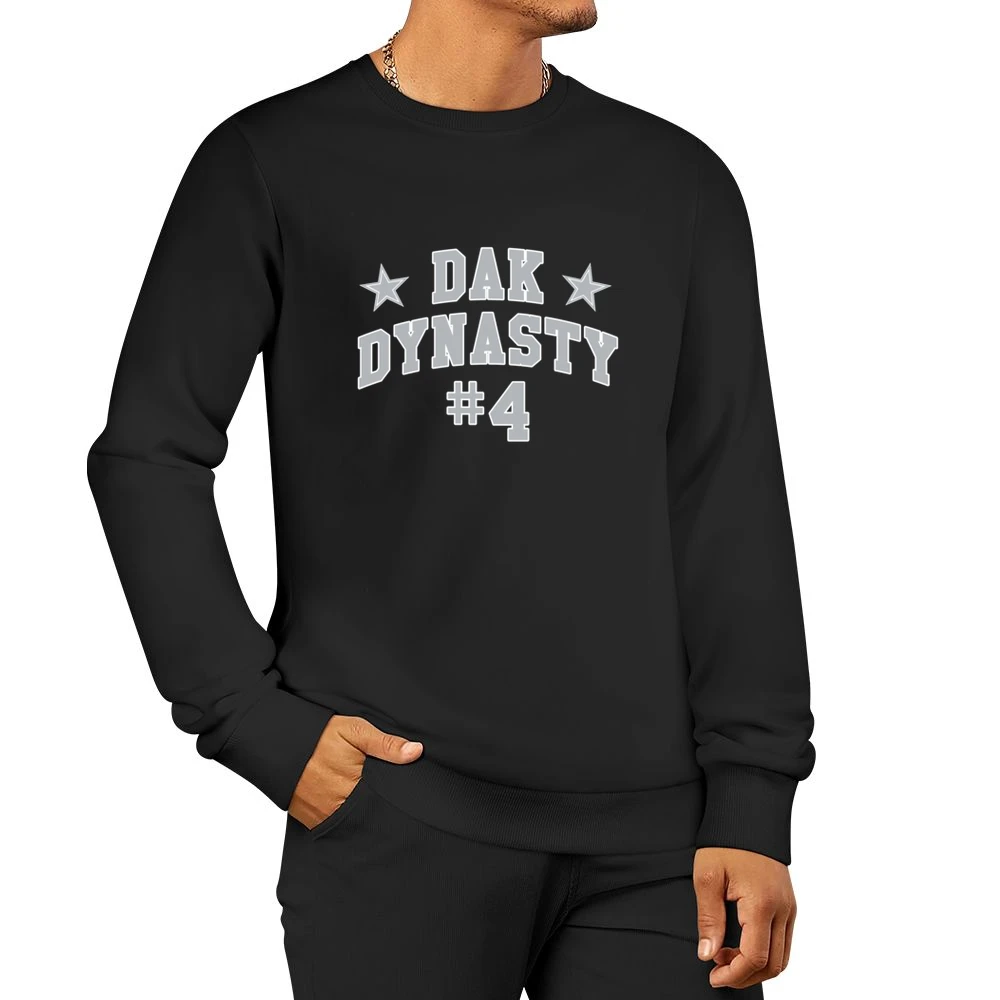 Dak Dynasty Fun Dak Prescott 4 Dallas Professional Football Fan Graphi Men Pullover Sweatshirt